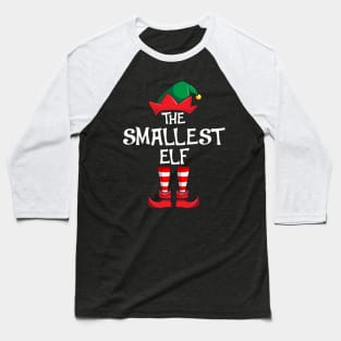 Smallest Elf Matching Family Christmas Baseball T-Shirt